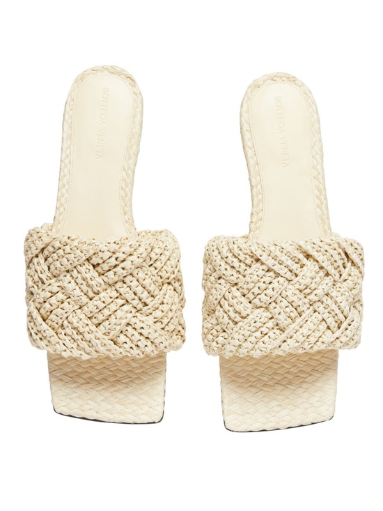 Bottega Veneta Shoes - BOTTEGA VENETA Lido flat sandals in raffia - Size 40.5